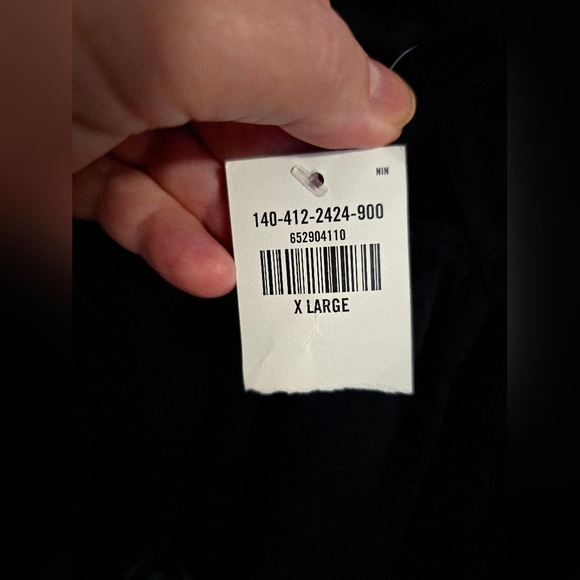 Abercrombie & Fitch Chiffon Black Long Sleeve Twist Front Top Blouse Size XL - Picture 5 of 7